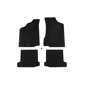 Mochete de podea din carpetă cu două straturi, potrivite pentru VW Polo 1994-2000, de la Petex, țesătură Rex, set de 4 bucăți, negru