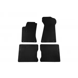 Tălpi de covor cu două straturi, potrivite pentru Audi 80 sedan, coupe, estate 1991-1995, set de 4 bucăți, negru