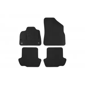 Mochete de podea din covor cu două straturi, potrivite pentru Citroen DS5 2012-2018, din țesătură Rex, set de 4 bucăți, negre