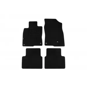 Tălpi de mochetă cu două straturi de la Petex, țesătură Rex potrivită pentru Honda Civic X după 2017, 5 uși, set de 4 bucăți, negru