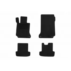 Mochete din covor cu două straturi, potrivite pentru Mercedes E class C207 coupe 2009-2017, A207 convertible 2010-2017, set de 4 bucăți, negru