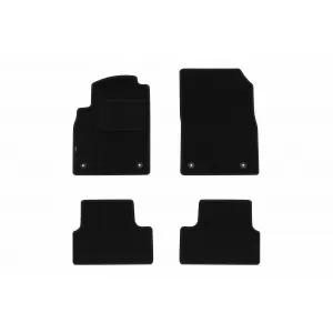Mochete din covor cu două straturi, potrivite pentru Opel Astra J 2009-2015, Cascada 2013-2019, de la Petex, țesătură Rex, set de 4 bucăți, negru