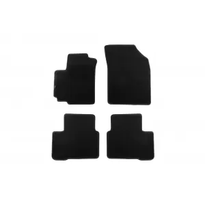 Mochete de podea din carpetă cu două straturi, potrivite pentru Suzuki Swift 2010-2017, din țesătură Rex, set de 4 bucăți, negru