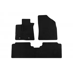 Covorașe de podea din mochetă cu două straturi, potrivite pentru Toyota Avensis 2012-2018, din țesătură Rex, set de 3 piese, negru