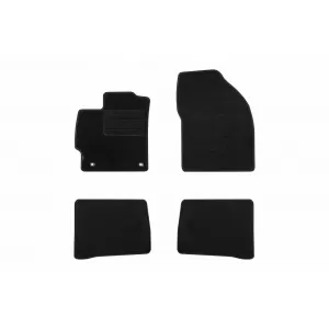 Tălpi de mochetă cu două straturi, potrivite pentru Toyota Prius 2012-2016, din țesătură Rex, set de 4 bucăți, negru