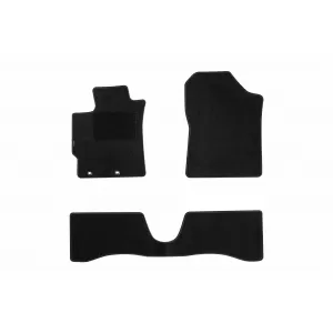 Mochete de podea din carpetă cu două straturi, potrivite pentru Toyota Yaris hibrid 2012-2020, din țesătură Rex, set de 3 bucăți, negru