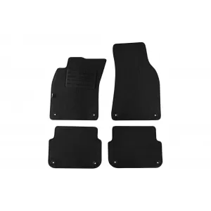 Double-layer carpet floor mats suitable for Audi A6 sedan, estate 2004-2006, set of 4 pieces, black