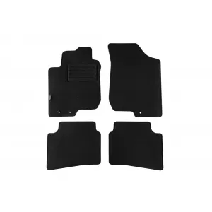Mochete din covor cu două straturi, potrivite pentru Hyundai i30 2009-2012, din țesătură Rex, set de 4 bucăți, negre