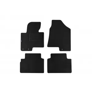 Tălpi de mochetă cu două straturi, potrivite pentru Hyundai iX35 2010-2015, din material Rex, set de 4 bucăți, negre