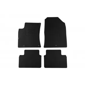 Tălpi din covor cu două straturi, potrivite pentru Hyundai i30 după 2017, din țesătură Rex, set de 4 bucăți, negre