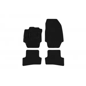 Mochete de podea din două straturi, potrivite pentru Renault Captur 2013-2019, din țesătură Rex, set de 4 bucăți, negre