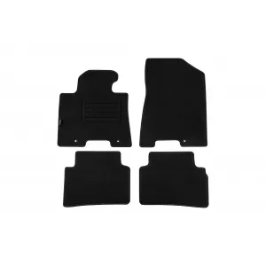 Tălpi de mochetă cu două straturi, potrivite pentru Hyundai Tucson 2018-2020, din țesătură Rex, set de 4 bucăți, negre