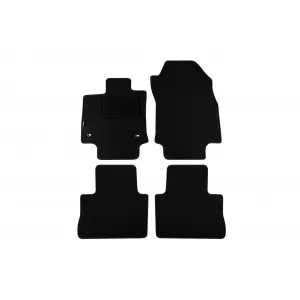 Mochete de podea din carpetă cu două straturi, potrivite pentru Toyota RAV 4 Hybrid după 2019, din țesătură Rex, set de 4 bucăți, negru