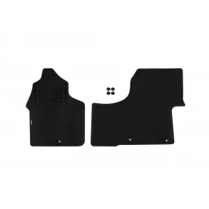 Tălpi de mochetă cu două straturi, potrivite pentru VW Crafter 2006-2017, 2-3 locuri, set de 2 bucăți, negru