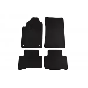 Mochete de podea din carpetă cu două straturi, potrivite pentru Ssangyong Rexton 2004-2011, din țesătură Rex, set de 4 bucăți, negre