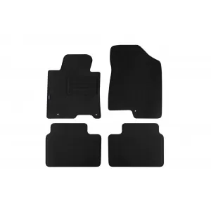 Mochete de podea din covor cu două straturi, potrivite pentru Kia Ceed, Pro Ceed 2012-2018, din țesătură Rex, set de 4 bucăți, negru