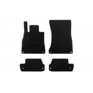 Tălpi de mochetă cu două straturi, potrivite pentru Mercedes S class C217 coupe 2014-2020, din țesătură Rex, set de 4 bucăți, negru