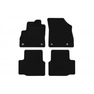 Tălpi de mochetă cu două straturi, potrivite pentru Opel Astra K 2015-2021, din țesătură Rex, set de 4 bucăți, negre