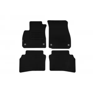 Tălpi din covor cu două straturi, potrivite pentru Opel Insignia sedan, break după 2017, set de 4 bucăți, negru
