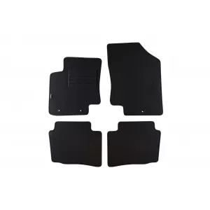 Mochete din carpetă cu două straturi, potrivite pentru Hyundai i20 2011-2014, din țesătură Rex, set de 4 bucăți, negru