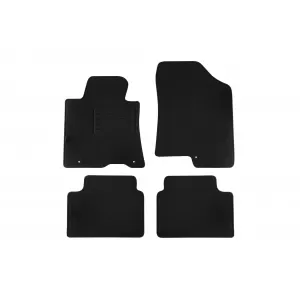 Mochete de podea din carpetă cu două straturi, potrivite pentru Hyundai i30 2012-2017, din țesătură Rex, set de 4 bucăți, negru