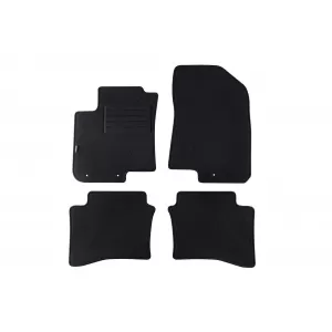 Mochete de podea din carpetă cu două straturi, potrivite pentru Hyundai i20 2014-2020, din țesătură Rex, set de 4 bucăți, negru