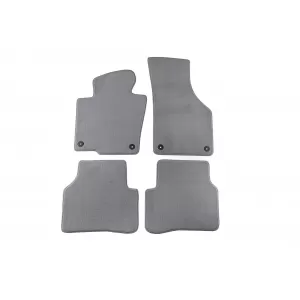 Mochete textile Petex Comet seria potrivite pentru Volkswagen Passat sedan, break 2005-2014, Volkswagen Passat CC 2012-2016, set de 4 piese, gri cu găuri de fixare rotunde