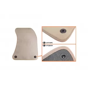 Mochete textile Petex Comet serie potrivite pentru Audi A8 2010-2017, ampatament scurt, set de 4 bucăți, bej-image-6241381