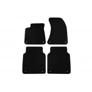 Textile floor mats Petex Comet series suitable for Audi A8 W12 2011-2017, long wheelbase, set of 4 pieces, black