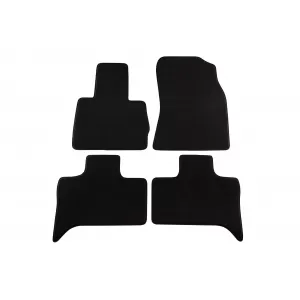 Three-layer textile floor mats suitable for BMW X5 E53 2000-2007, set of 4 pieces, black