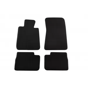 Three-layer textile floor mats suitable for BMW Series 3 E30 1982-1994, set of 4 pieces, black