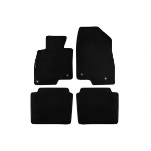 Three-layer textile floor mats suitable for Mazda 6 sedan after 2013, set of 4 pieces, black
