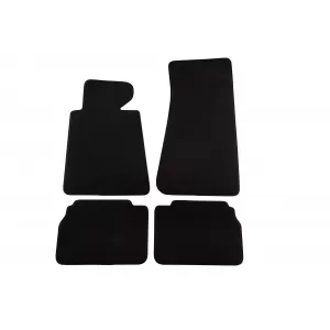 Three-layer textile floor mats suitable for BMW 5 Series E34 1988-1995, set of 4 pieces, black