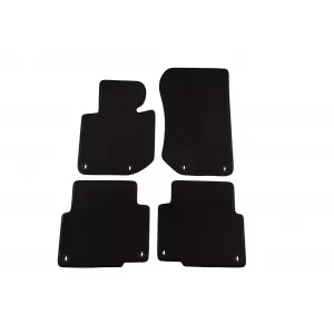 Mochete textile cu trei straturi, potrivite pentru BMW Seria 3 E36 sedan, touring, coupe, compact 1991-1998, set de 4 bucăți, negru