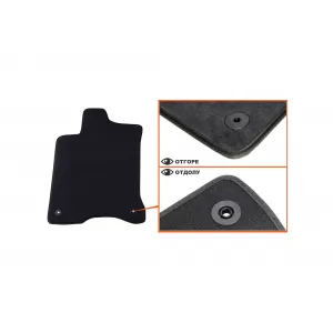 Tălpi textile cu trei straturi, potrivite pentru Renault Laguna sedan, break 2001-2007, set de 4 bucăți, negru-image-6241452