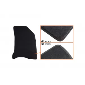 Tălpi textile cu trei straturi, potrivite pentru Renault Laguna sedan, break 2001-2007, set de 4 bucăți, negru-image-6241453