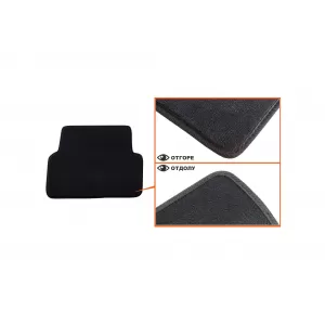 Tălpi textile cu trei straturi, potrivite pentru Renault Laguna sedan, break 2001-2007, set de 4 bucăți, negru-image-6241454