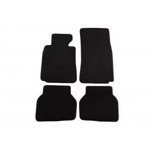 Tălpi de podea textile cu trei straturi, potrivite pentru BMW Seria 5 E39 sedan, touring 1995-2003, set de 4 piese, negru