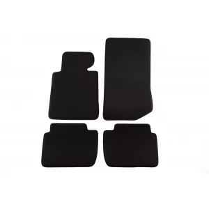 Mochete textile cu trei straturi, potrivite pentru BMW Seria 3 E46 sedan, touring, coupe, compact 1998-2005, set de 4 bucăți, negru