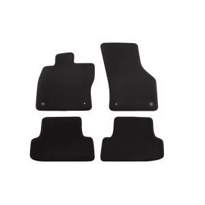 Mochete textile cu trei straturi din material Petex Style potrivite pentru Audi A3 2012-2020, 3 uși, set de 4 bucăți, negru
