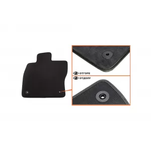 Mochete textile cu trei straturi din material Petex Style potrivite pentru Audi A3 2012-2020, 3 uși, set de 4 bucăți, negru-image-6241466