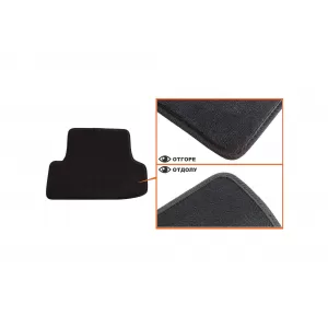 Mochete textile cu trei straturi din material Petex Style potrivite pentru Audi A3 2012-2020, 3 uși, set de 4 bucăți, negru-image-6241469