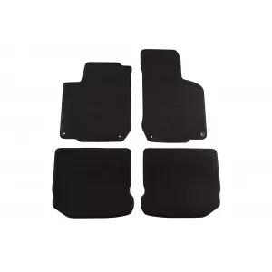 Three-layer textile floor mats suitable for Seat Toledo, Leon 1999-2005, set of 4 pieces, black
