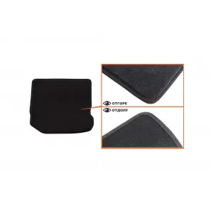 Three-layer textile floor mats suitable for Seat Toledo, Leon 1999-2005, set of 4 pieces, black