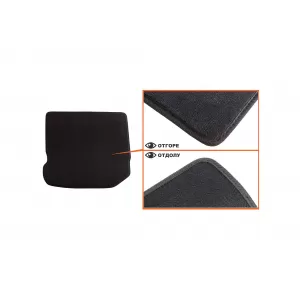 Three-layer textile floor mats suitable for Seat Toledo, Leon 1999-2005, set of 4 pieces, black