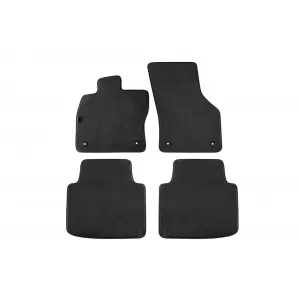 Three-layer textile floor mats suitable for VW Arteon after 2017, set of 4 pieces, black