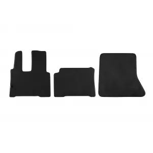 Three-layer textile floor mats suitable for Mercedes Actros MP4 2011-2018, made of 3 parts, black