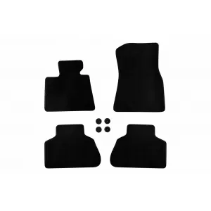 Three-layer textile floor mats suitable for BMW X5 G05 after 2018, set of 4 pieces, black