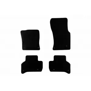 Three-layer textile floor mats suitable for Jaguar XE after 2015, set of 4 pieces, black