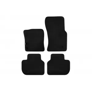 Three-layer textile floor mats suitable for Jaguar XF after 2015, set of 4 pieces, black